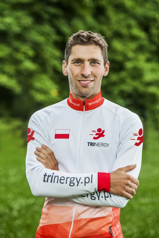 Tomasz Kowalski, trener Trinergy, w stroju klubowym